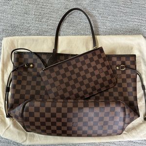 Authentic Lightly Loved LV Neverfull MM tote.